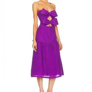 Adriana Degreas Fantasy Strapless Midi Dress